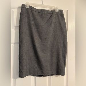 Black and white small check suit skirt